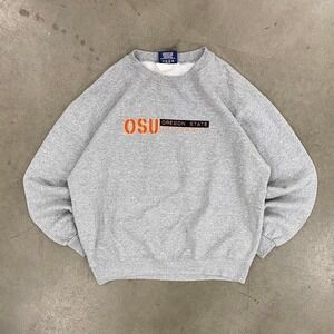 Vintage 90s OSU Oregon State University Beavers Jansport College Grey Crewneck L